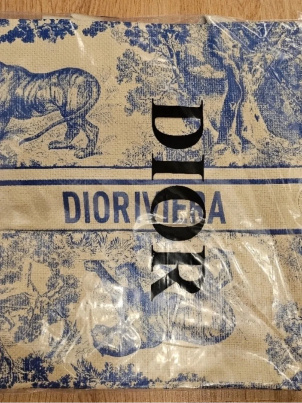 Dior Blue and Cream Toile Canvas Tote - Picture 4 of 7